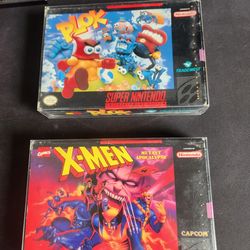 BUNDLE--SNES--Plok & Xmen Mutant Apocalypse