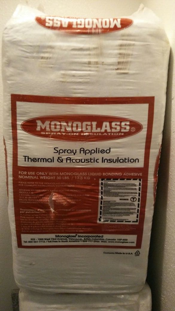 Monoglass sprayfome installation $40 each