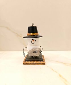 The Original S'mores Pilgrim Snowman Ornament
