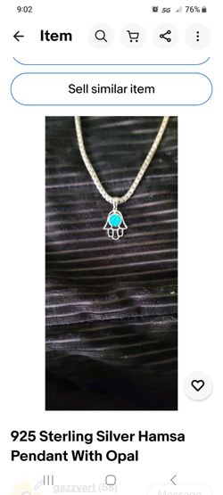 925 silver opal hamsa