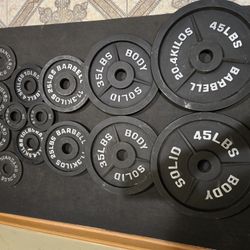255lb Body Solid Olympic Weight Plate Set--