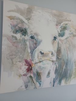 Cow Painting 40 By 40 Inches.  Beautiful