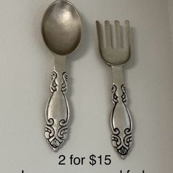 Metal Spoon And Fork Kitchen Decor $15