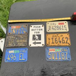 CALIFORNIA MOTORCYCLE LICENSE PLATES $45 Each In Madera Ca 