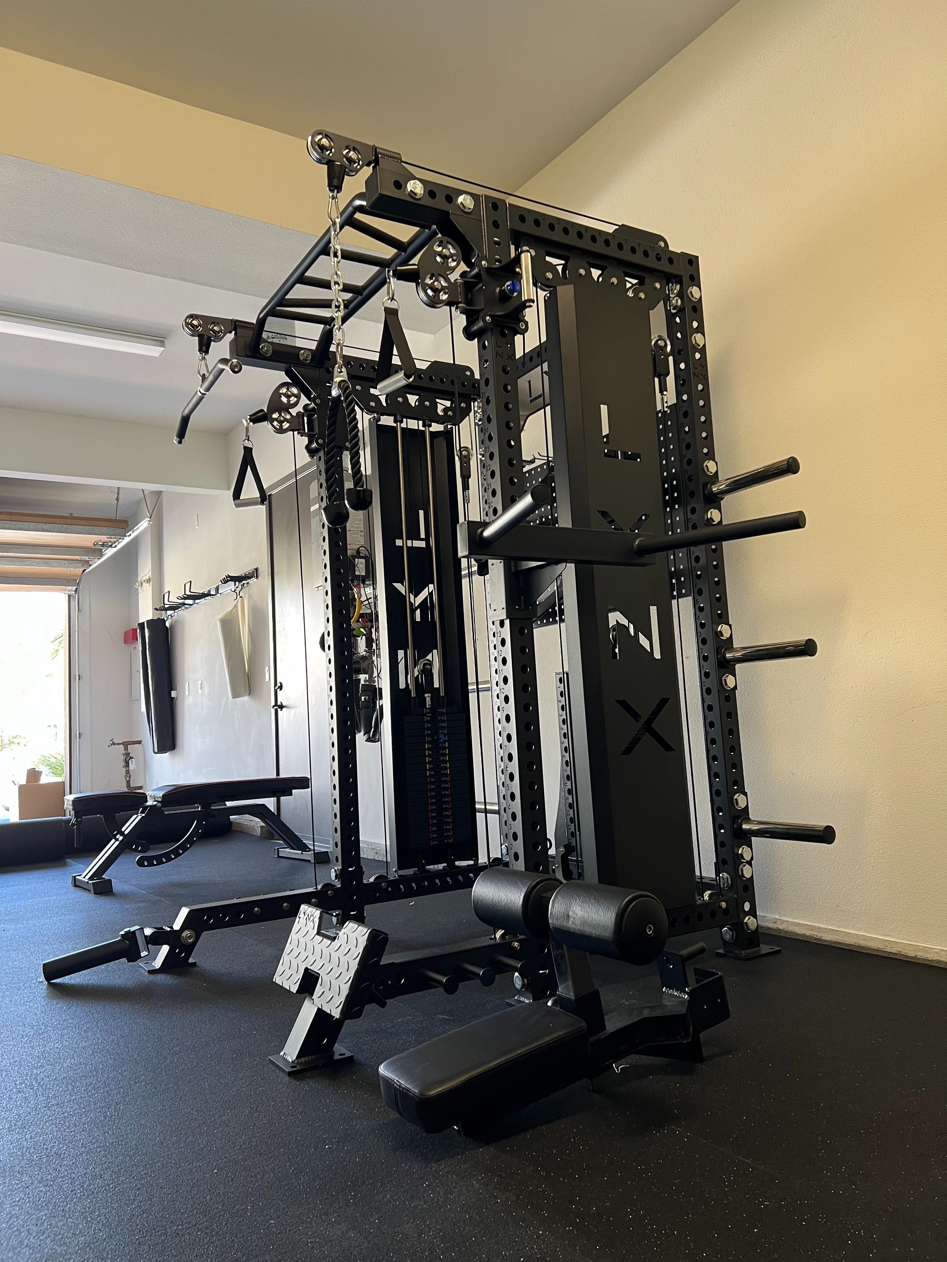 2in1 Pro Series - All in One Home Commercial Gym - Dual Cable Machine - Squat Rack - Bench Press - (Weights Fitness Exercise)