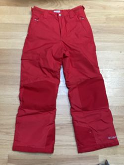 Boys Columbia Snow Pants, Red, Size M