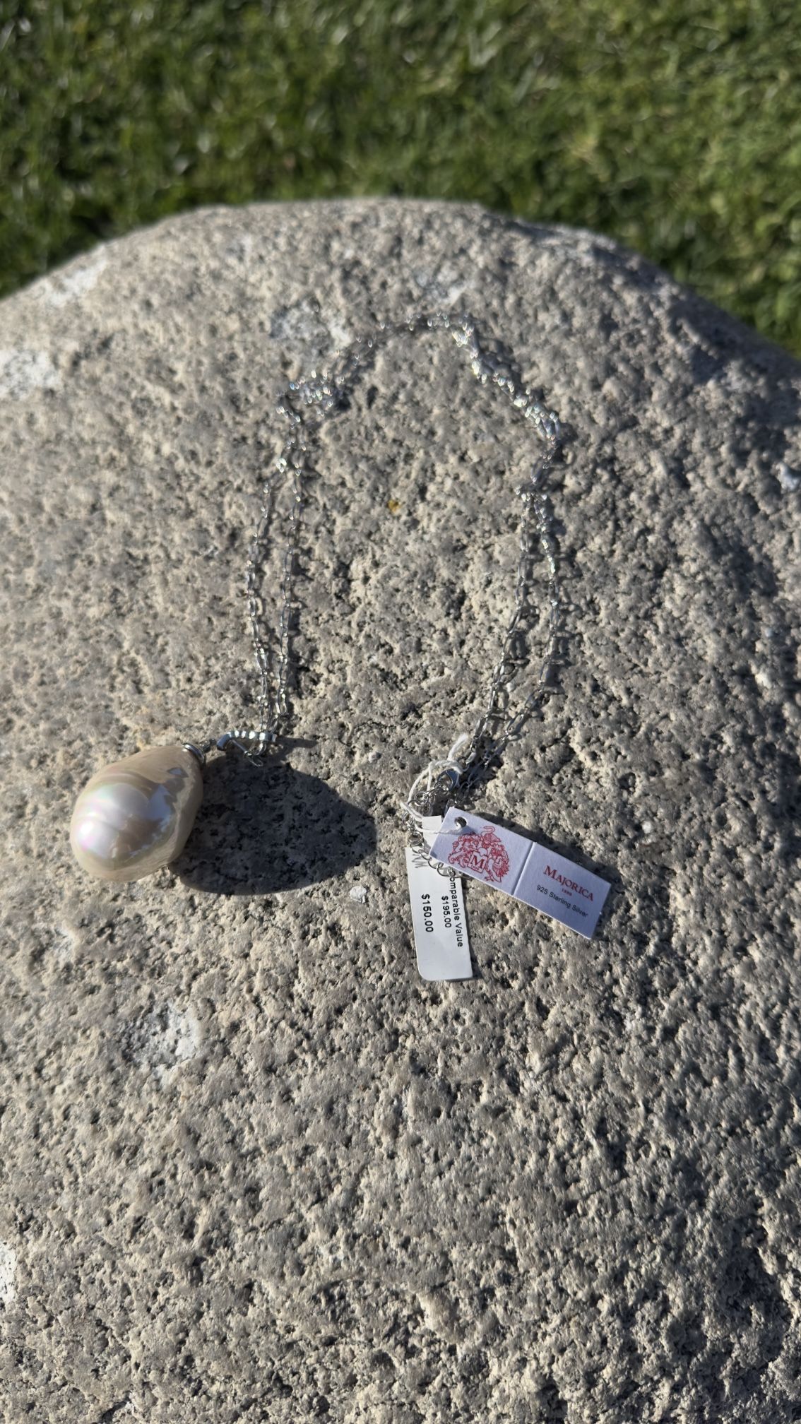 Majorica Pearl Necklace 925 Silver