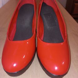 Red Platform Heels 