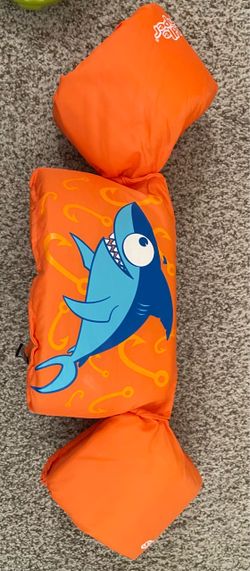 Orange Shark Puddle Jumper Child Swim Vest — $8!