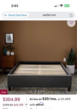 Cal king bed frame in black