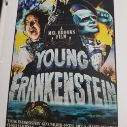 Young Frankenstein Signed. Mel Brooks Autographed Photo. Beckett authentication.