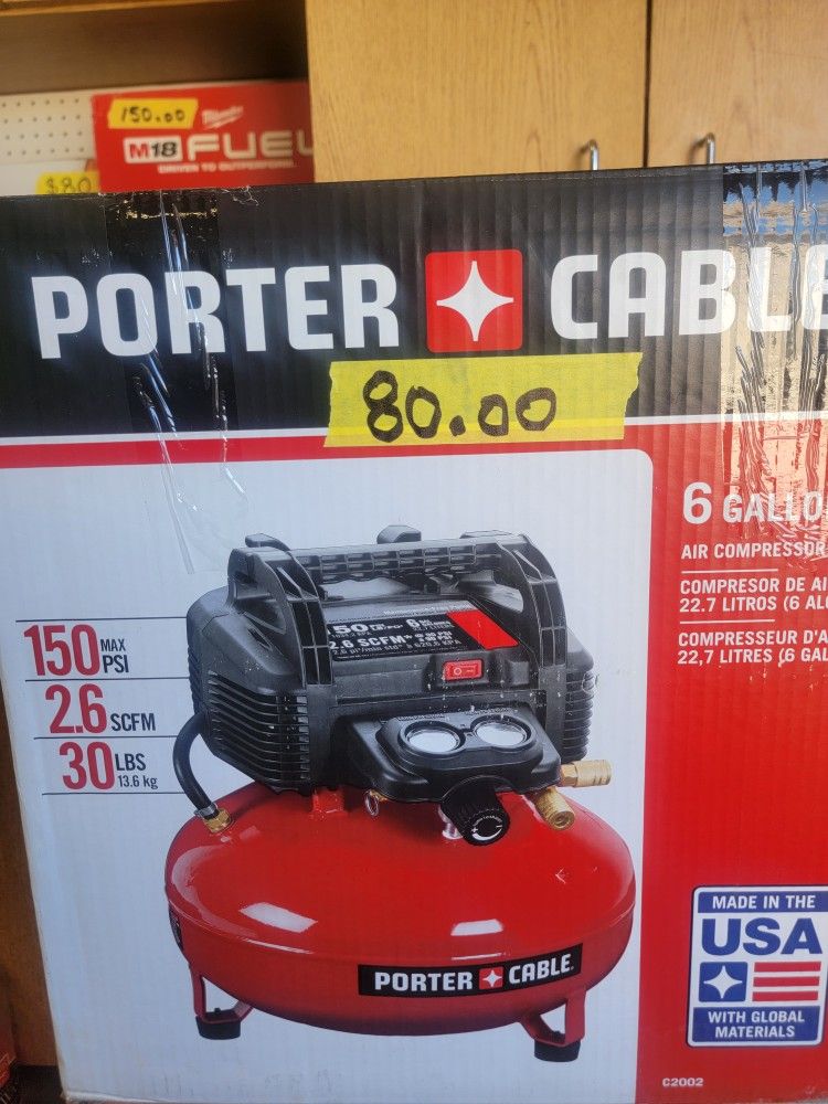 Porter-Cable
6 Gal. 150 PSI Portable Electric Pancake Air Compressor
