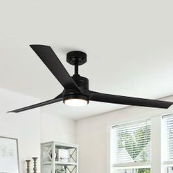 Ceiling Fan - 60” Ceiling Fan with Light and Remote for Indoor / Outdoor