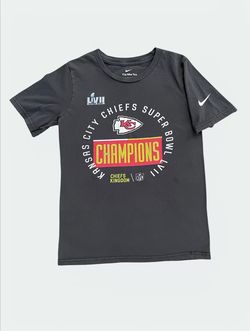 Nike Kansas City Chiefs Super Bowl LVII dark gray tshirt Youth Medium / Women XS