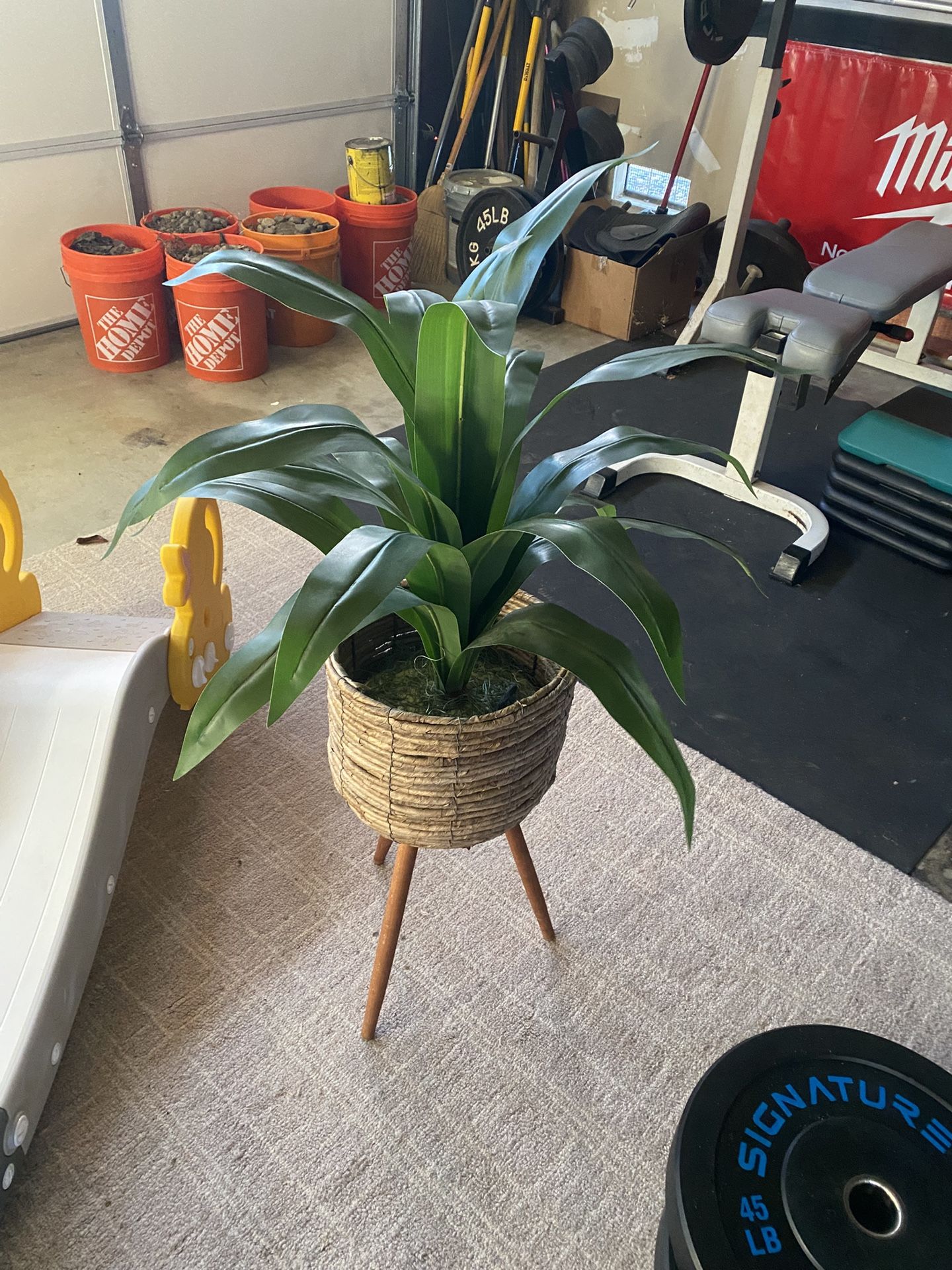 Fake Plant In Stand ~3ft