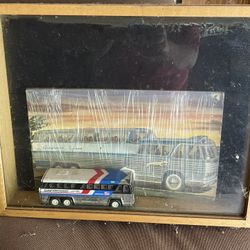 Greyhound Bus Shadow Box 