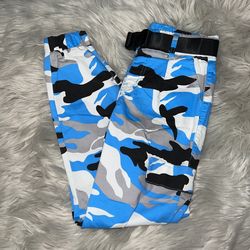 Blue Camo Cargo Pants 