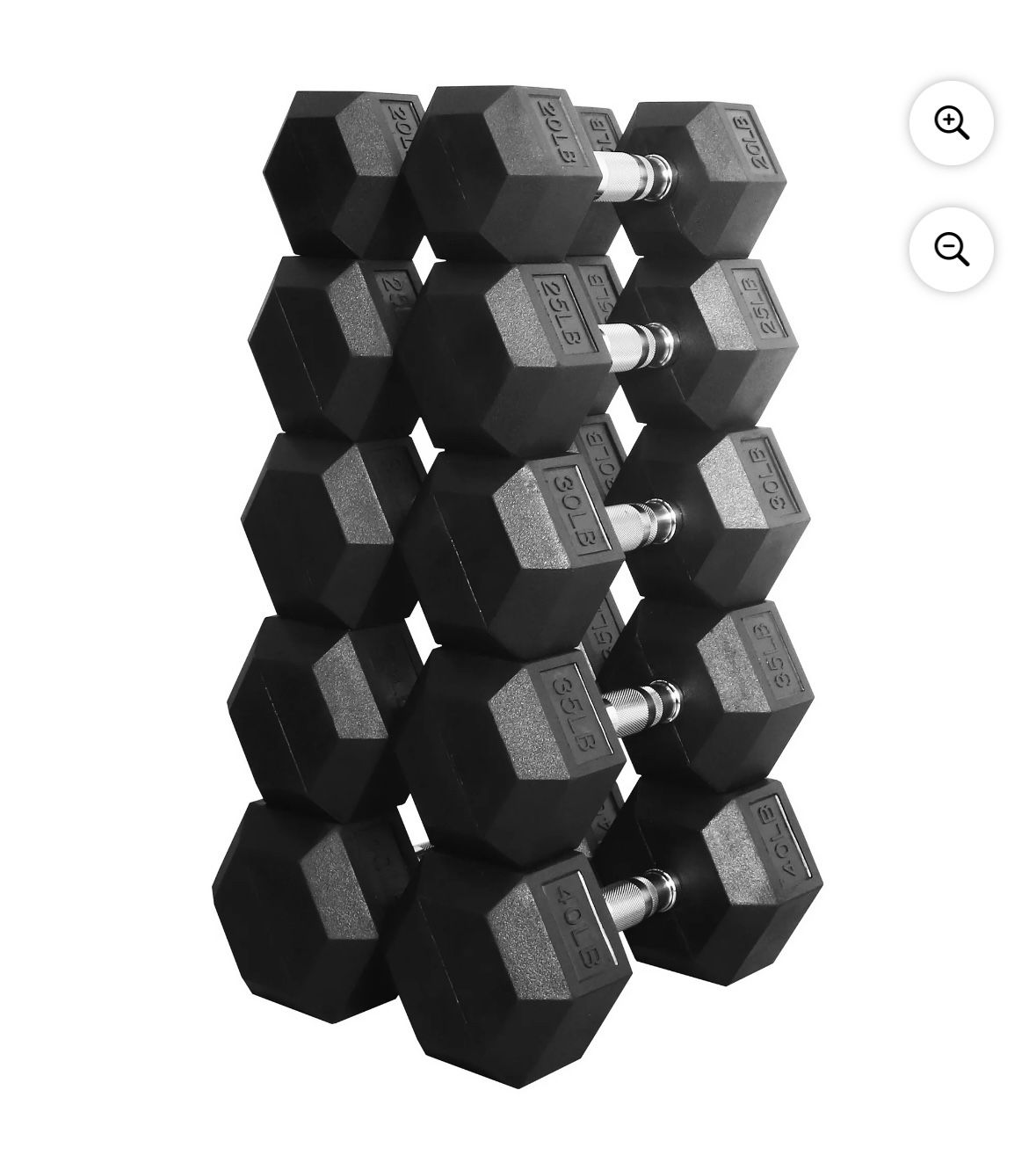 BalanceFrom 300 LB Dumbbell Set, Pair of 20, 25, 30, 35, 40 LBs