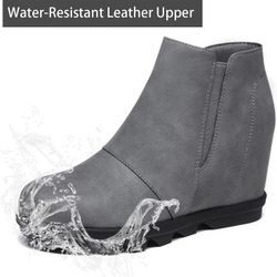 
Wedge Booties for Women with Hidden Heel