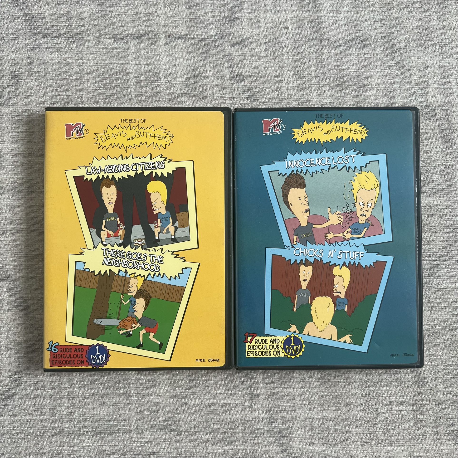 Vintage 1990s MTV’s The Best of Beavis & Butthead Set of 2 Volumes DVD TV Shows