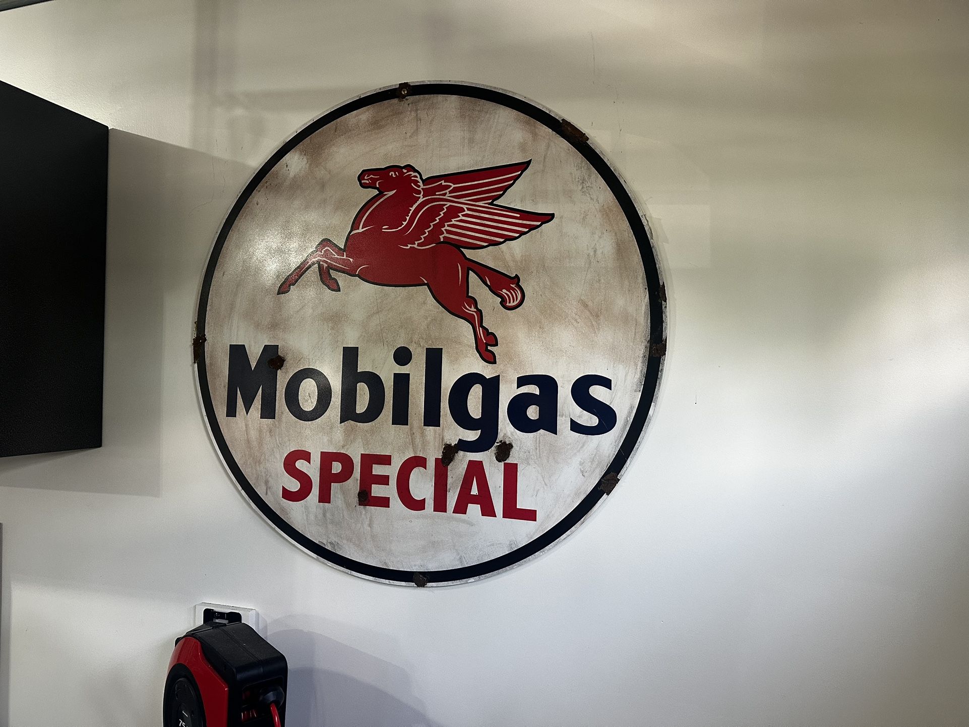 Large Mobil Gas Sign.