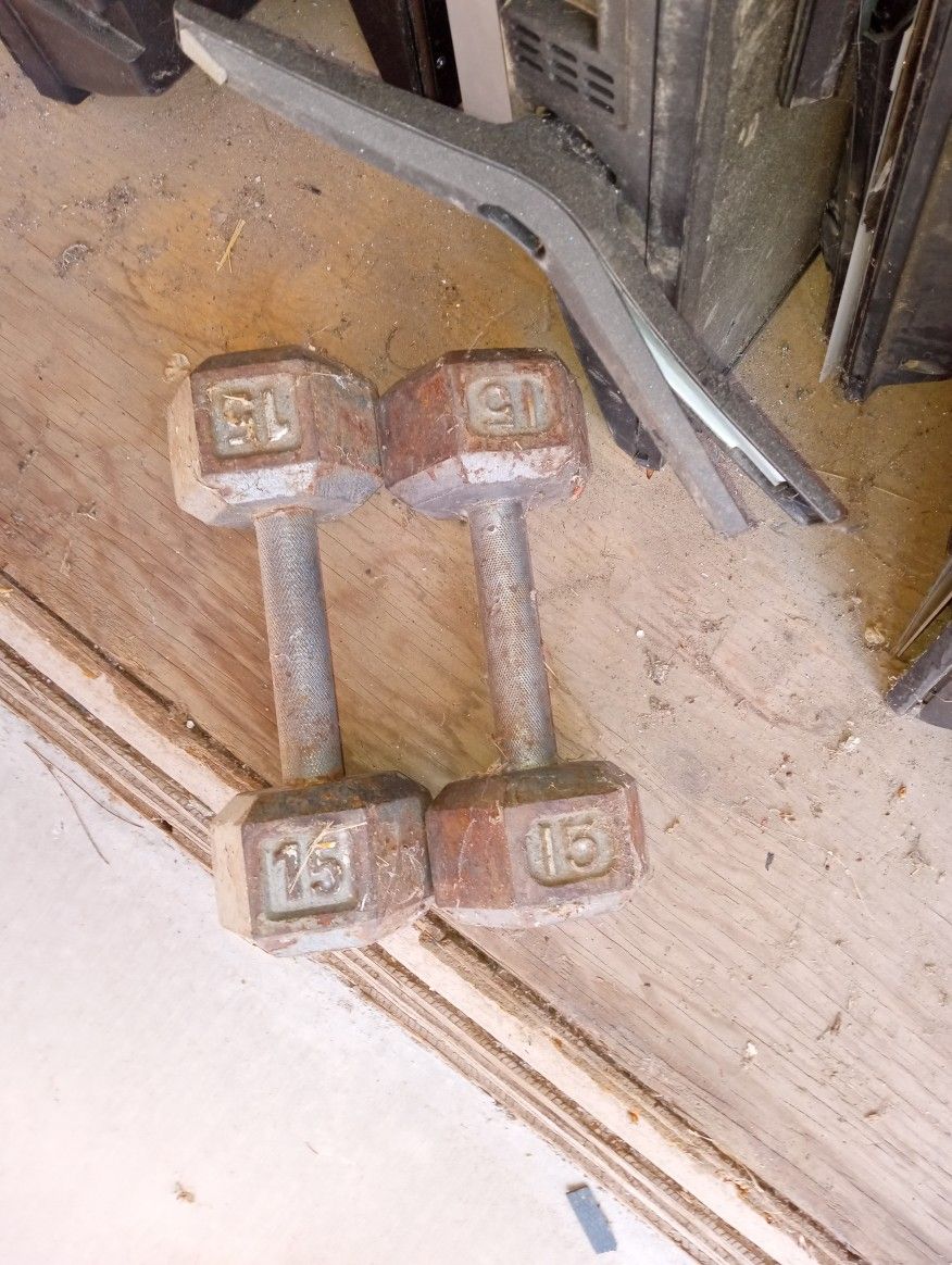 Dumbbells 15 Pounds Set $25