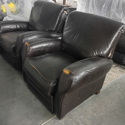  Brown Leather Recliner Chair