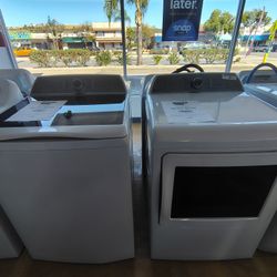 GE Profile Top Load Washer And Electric Dryer Set 