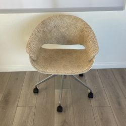 Ostrich Skin Office/Vanity Rolling Chair 