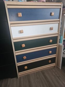 Vertical 5 Drawer  dresser