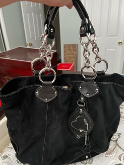 Juicy Couture Black Suede Tote Bag