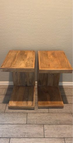Wooden side tables (set of 2)
