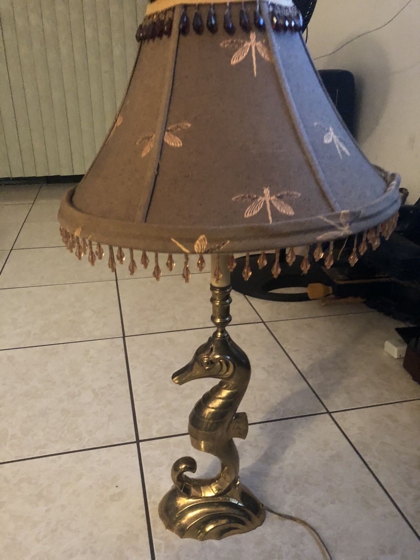 Solid Brass Seahorse Lamp