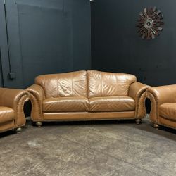 High Quality Leather Sofas Set 