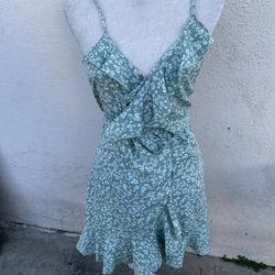 Green Wrap Around Dress