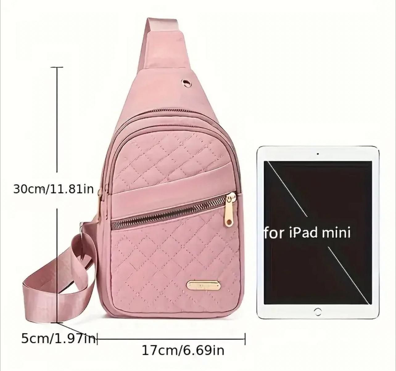 Women sling bag made nylon, lightweight and waterproof. ***ADJUSTABLE*** sling backpack can adjust to most sizes for comfortable wear of the small b