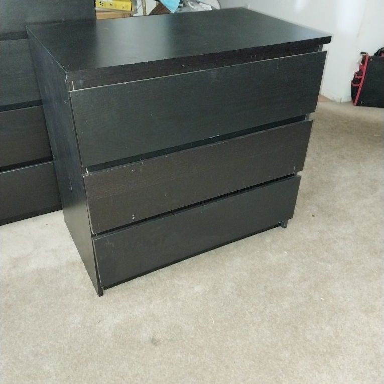 long black dresser ikea IKEA Malm Modern Black 6-Drawer Dresser