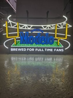 Modelo Football Beer Lighted Sign
