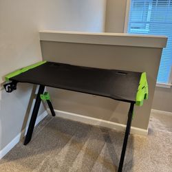 Gaming Desk - Black & Green