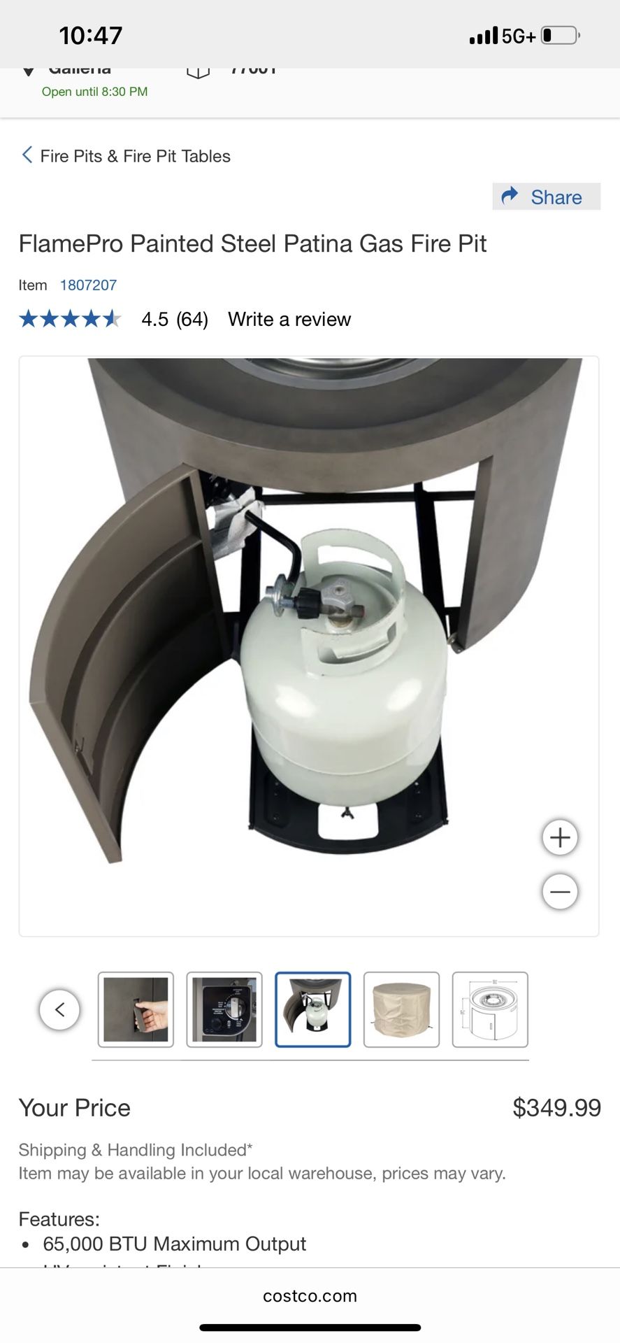 FIREPIT PROPANE Lawn & Garden