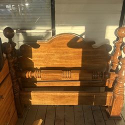 Real Maple, Headboard, And Footboard 4 Months Old 