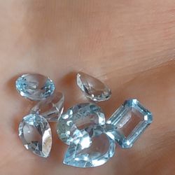 3cts. Natural Blue Topaz Loose Gemstone Set Of 1-2pcs 