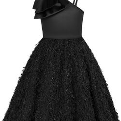NWT Little Girls Black Cocktail Party Dress by Grace Karin & Bolero