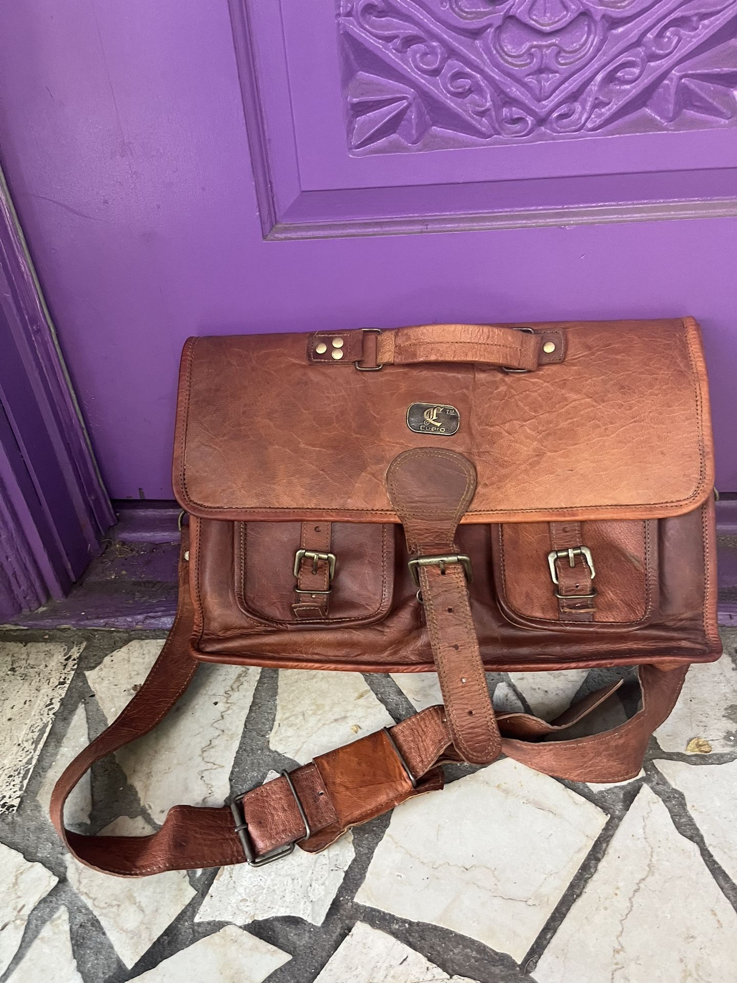 Leather Messenger Bag