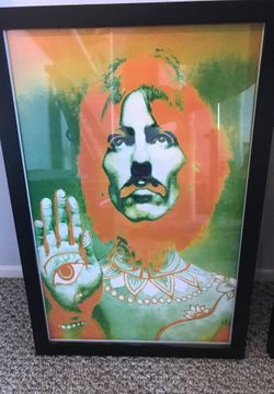 Beatles framed posters (George and John)