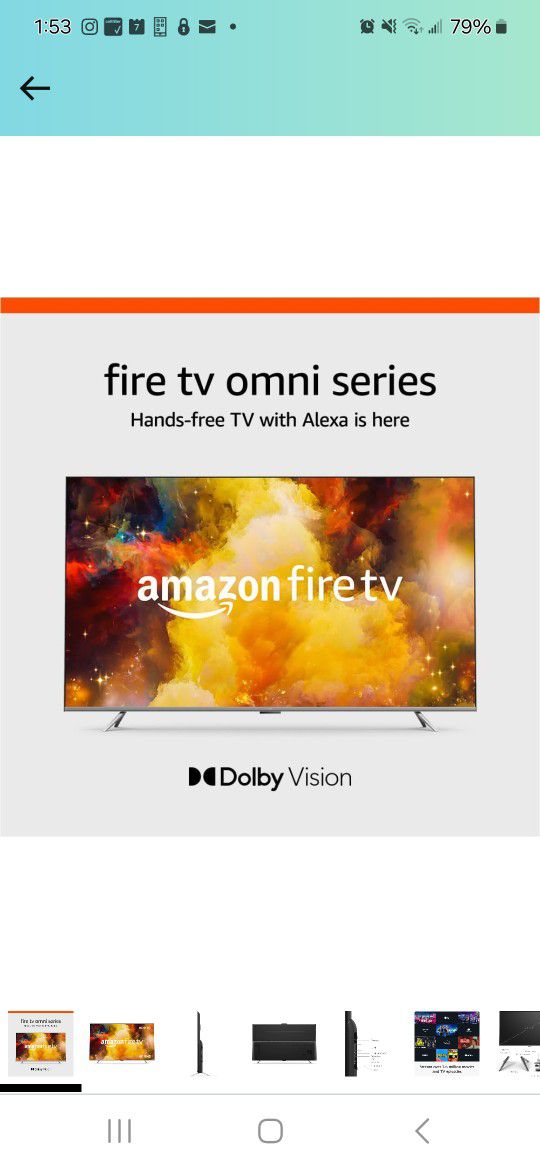 Amazon Fire TV 65" Omni Series 4K UHD smart TV with Dolby Vision, hands-free with Alexa

