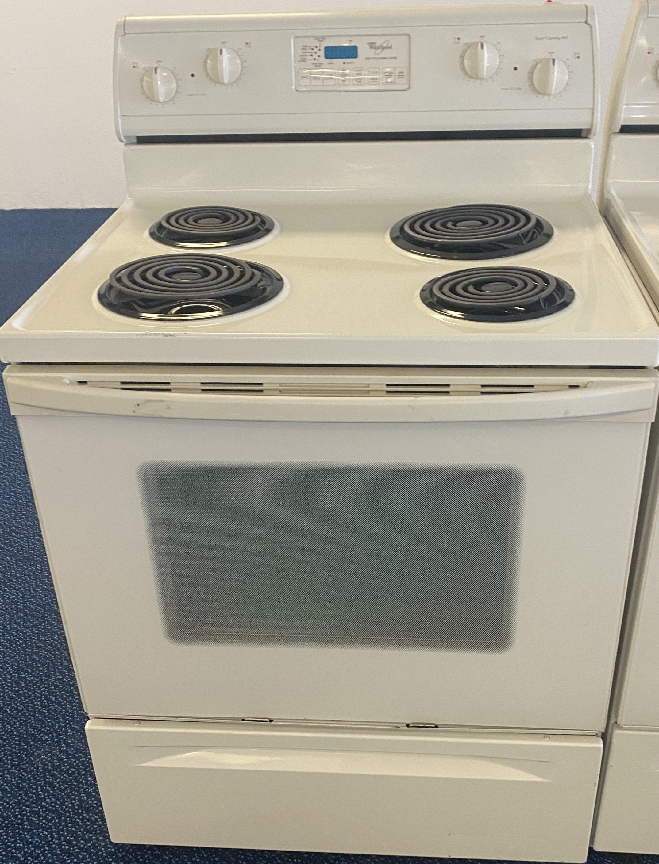 Bisque Whirlpool Coil Top Electric Stove (2-0083)