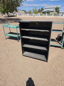 Metal bookshelf