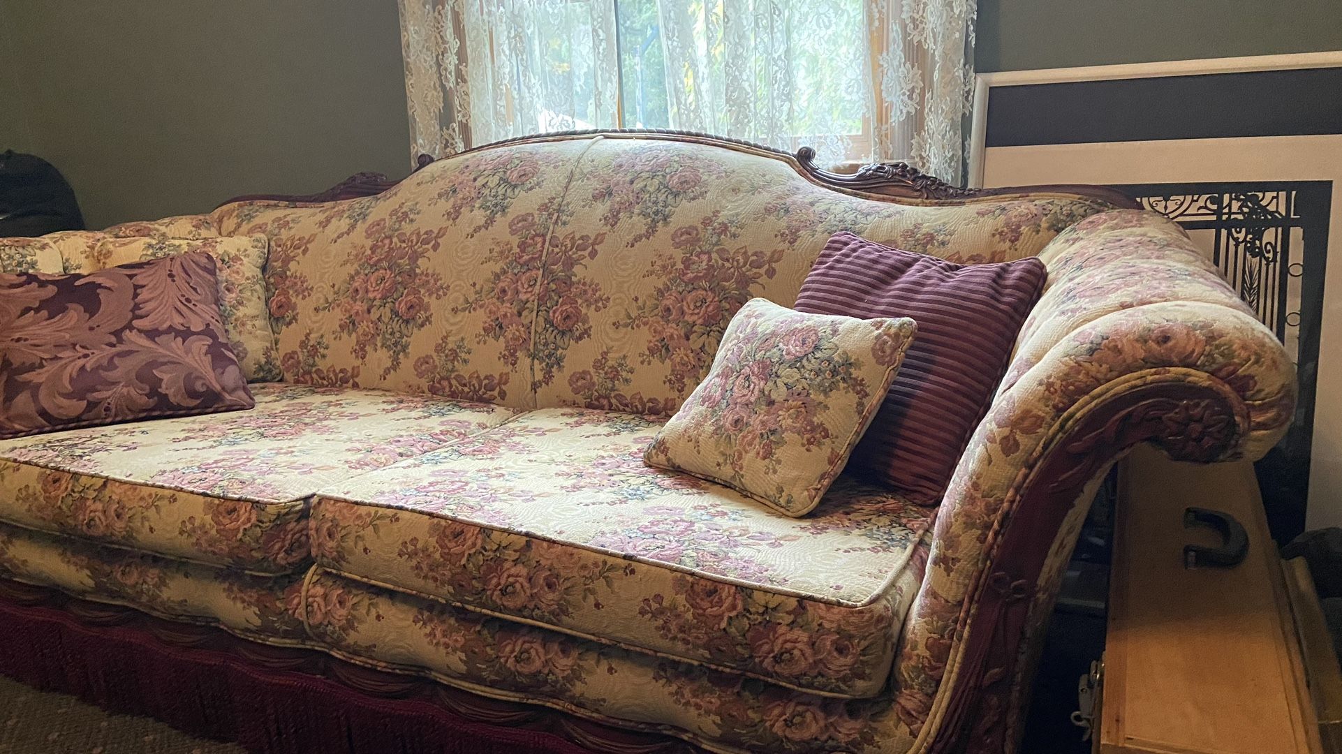 Antique Couches and Table Set
