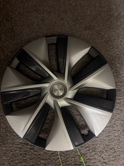 Tesla Wheel Cover Hubcap Silver Black